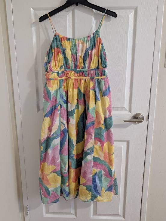 Reitmans Dresses & Skirts - Reitmans 100% Cotton Midi Sundress Abstract Colorful Print Tropical Boho Chic L
